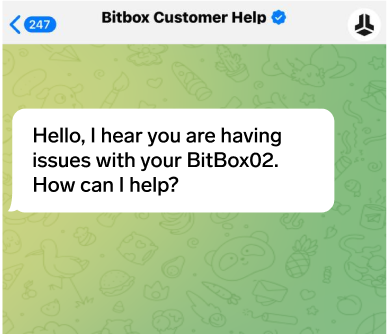 A possible text message from telegram after joining the group.