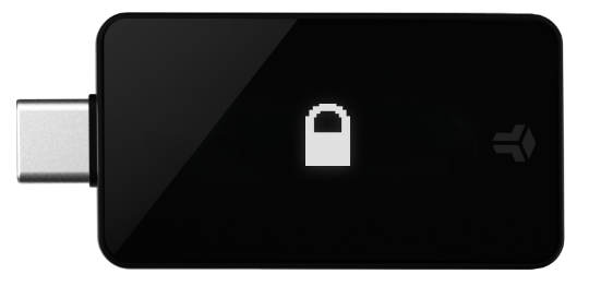 BitBox02 displaying its locked screen